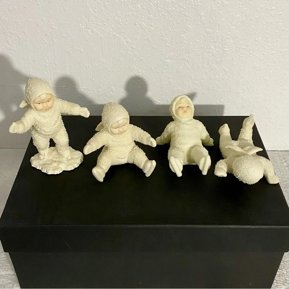 Vintage Dept 56 Snowbabies “All Fall Down” #7984-7 Set of 4 Figurines